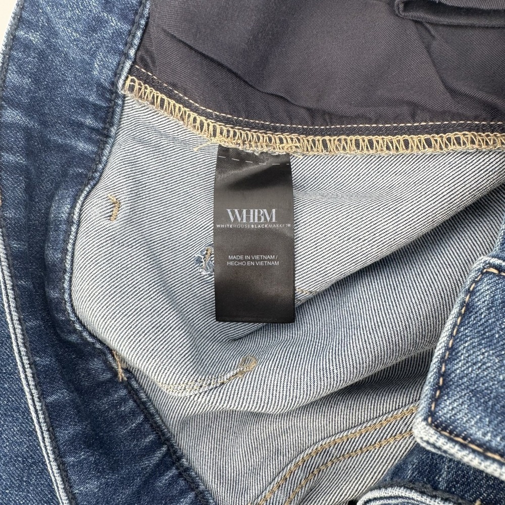 White House Black Market WHBM High Rise Sculpt Horsebit Straight Jeans 10S - Picture 6 of 8